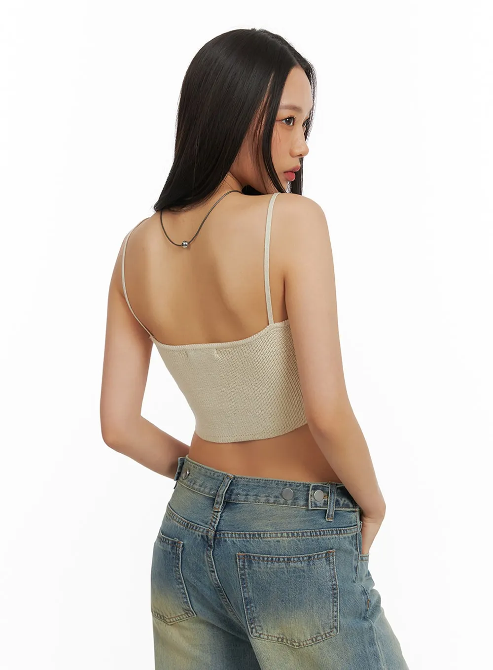 Ribbed Crop Cami Top IA417