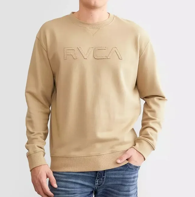 RVCA  |Crew Neck Unisex Street Style Long Sleeves Plain Cotton