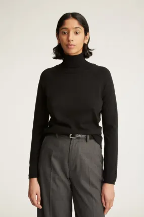 Saige Merino Wool Turtleneck - Black