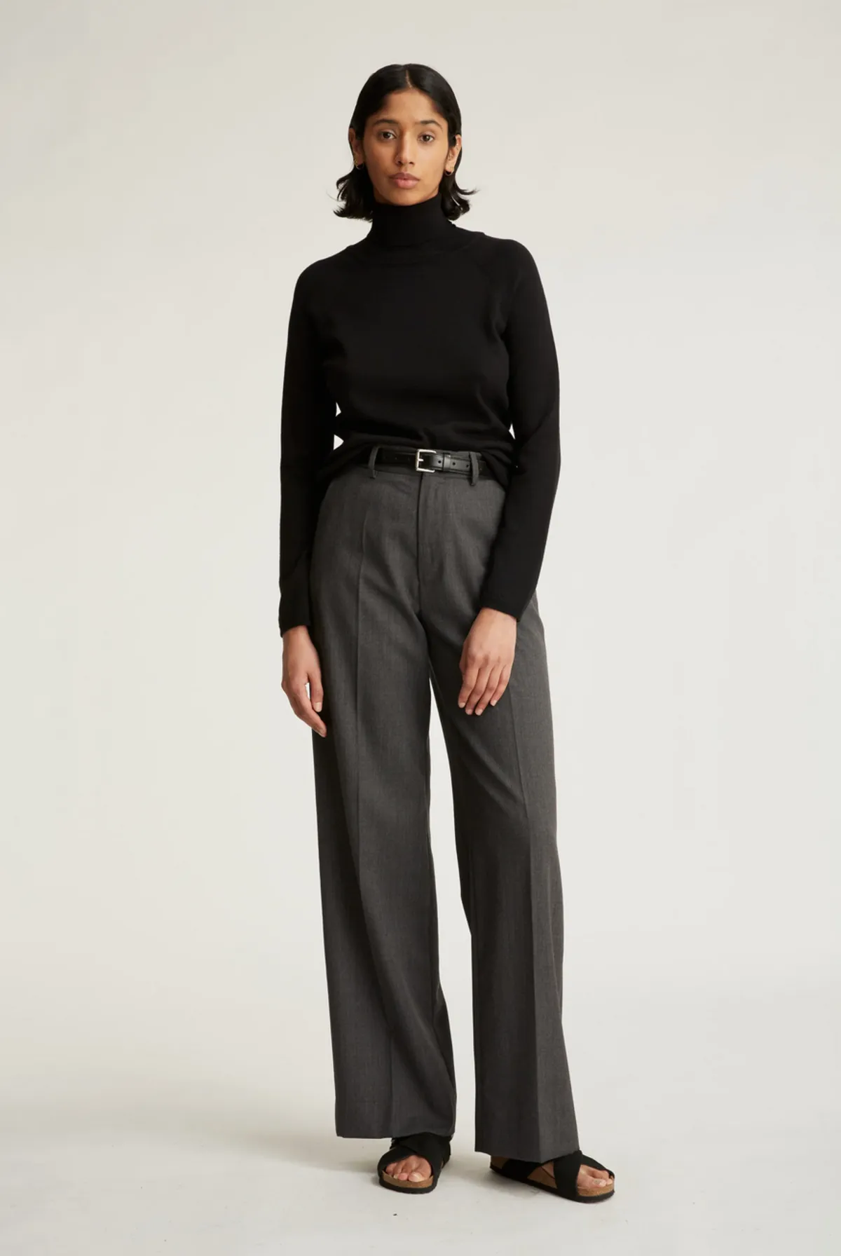 Saige Merino Wool Turtleneck - Black