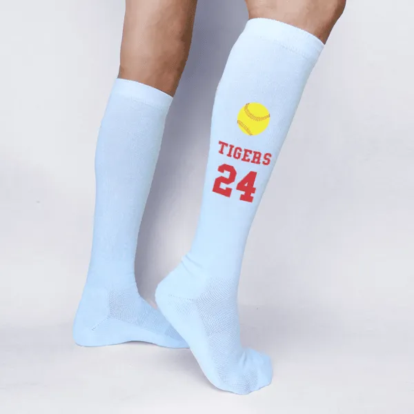 SAVE 30% on Custom Printed Baseball and Softball Knee High Socks