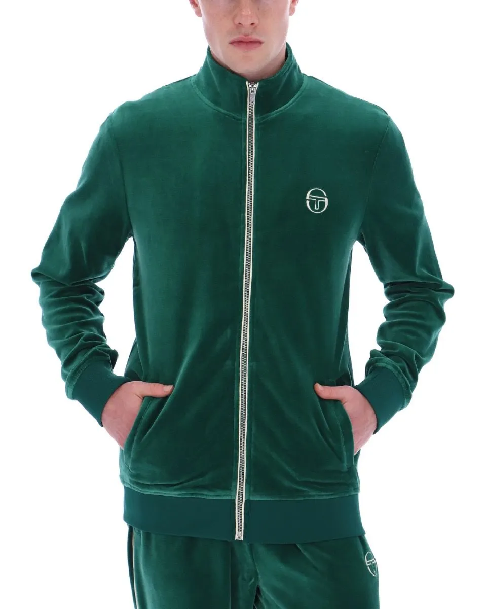 Sergio Tacchini Eddie Velour Track Jacket Evergreen