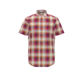 SHORT SLEEVE PLAID BUTTON DOWN SHIRT