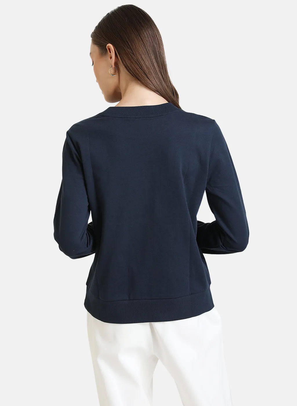 Shoulder Embellished Sweatshirt