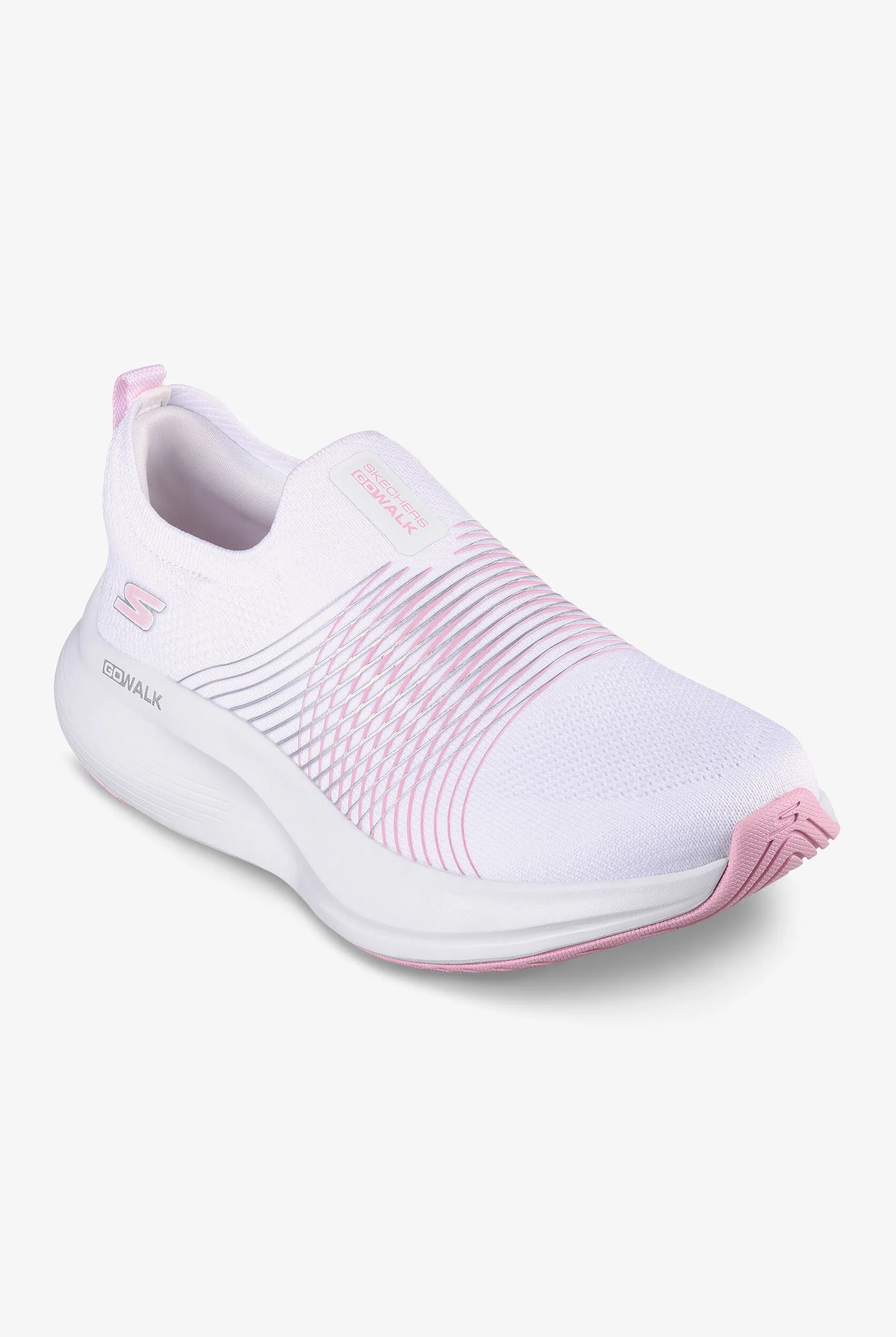 Skechers Performance Go Walk Max Walker Sally White Knit Athletic Slip On Nursing Shoes