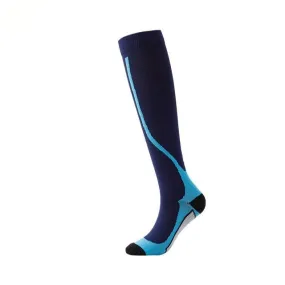 Sky Blue Compression Blood Circulation Promotion Slimming Socks for Men