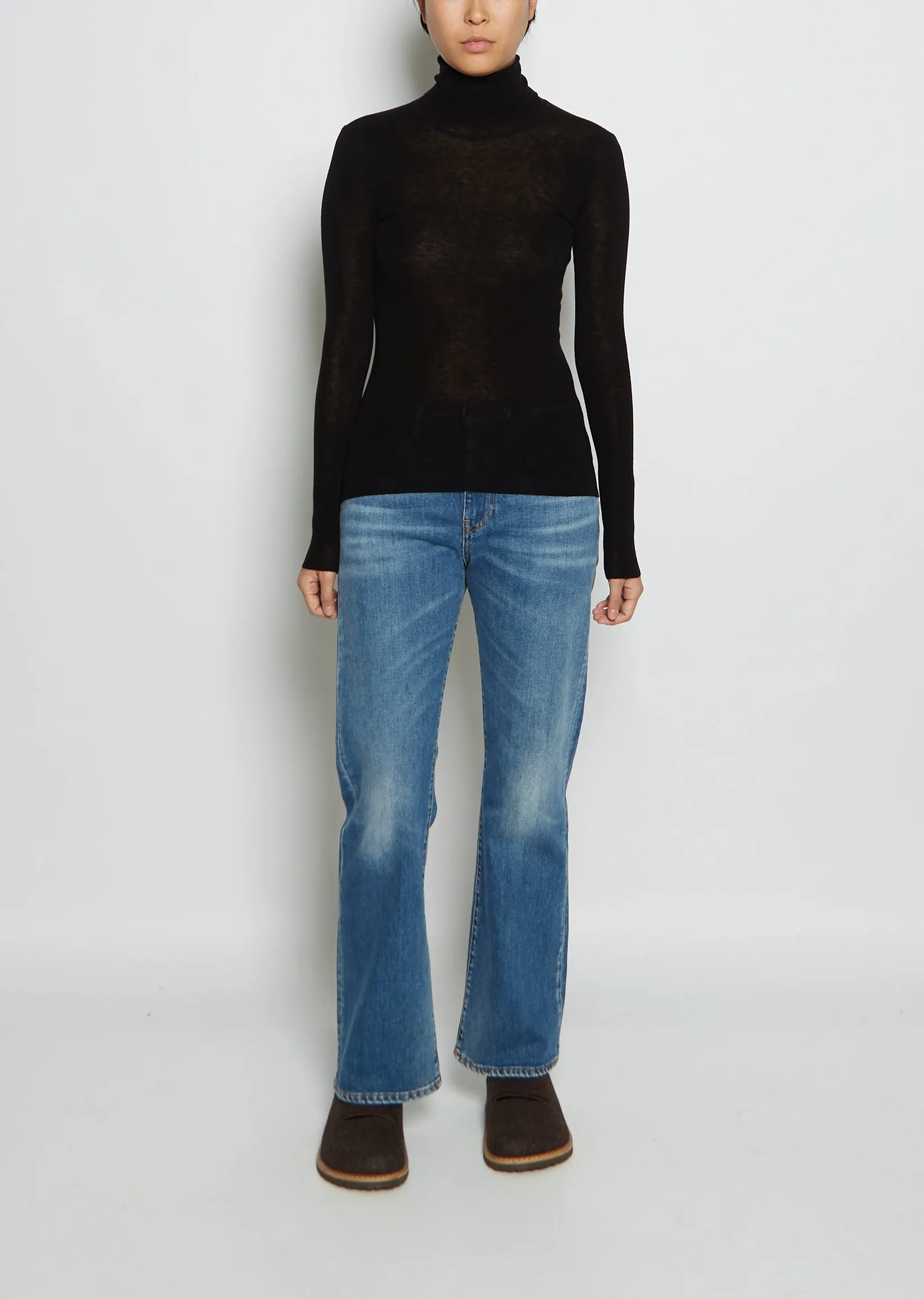 Slim Rib Wool Turtleneck