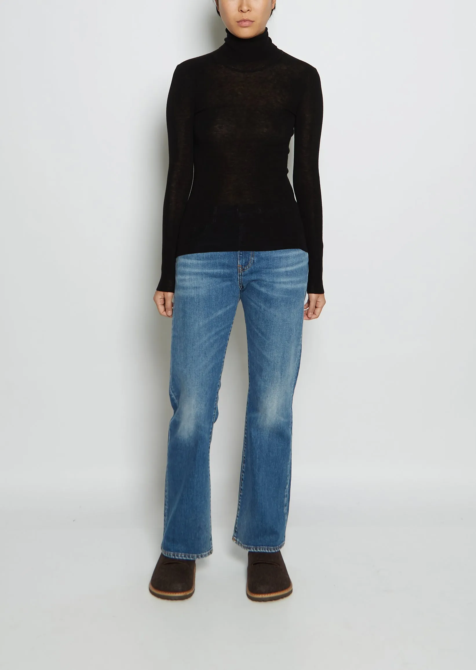 Slim Rib Wool Turtleneck