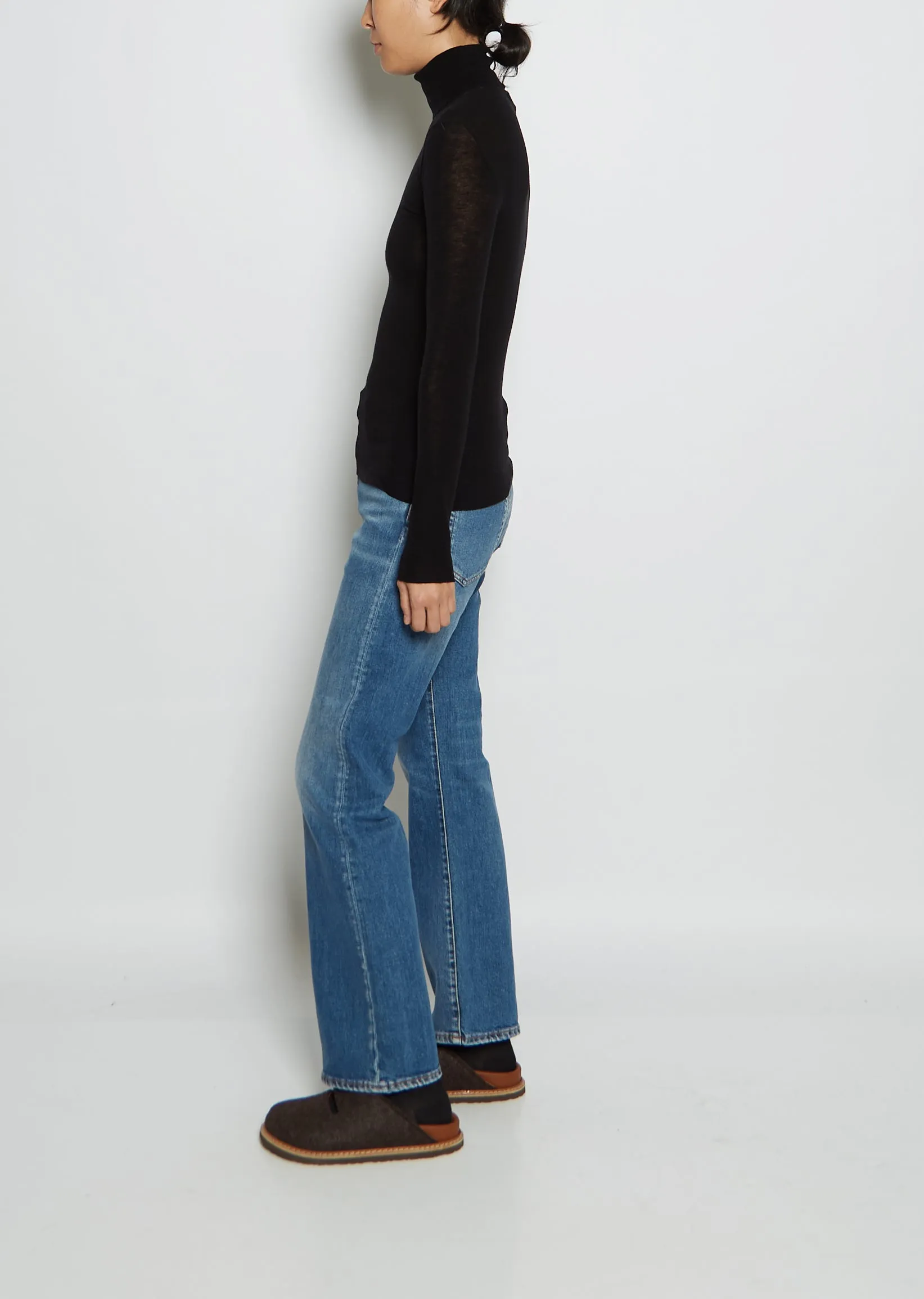 Slim Rib Wool Turtleneck