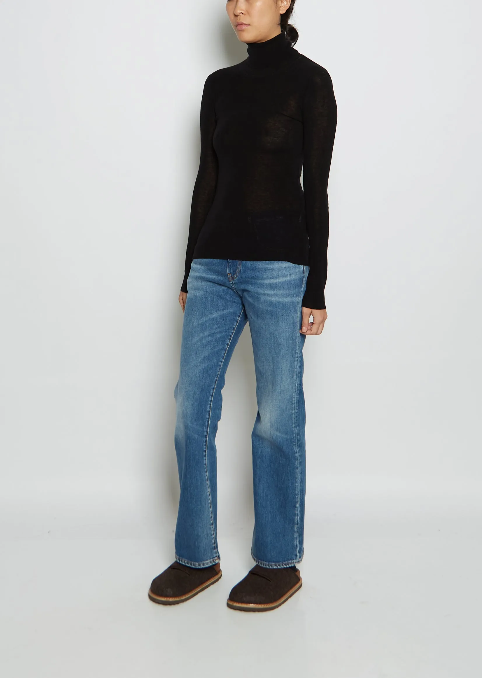 Slim Rib Wool Turtleneck