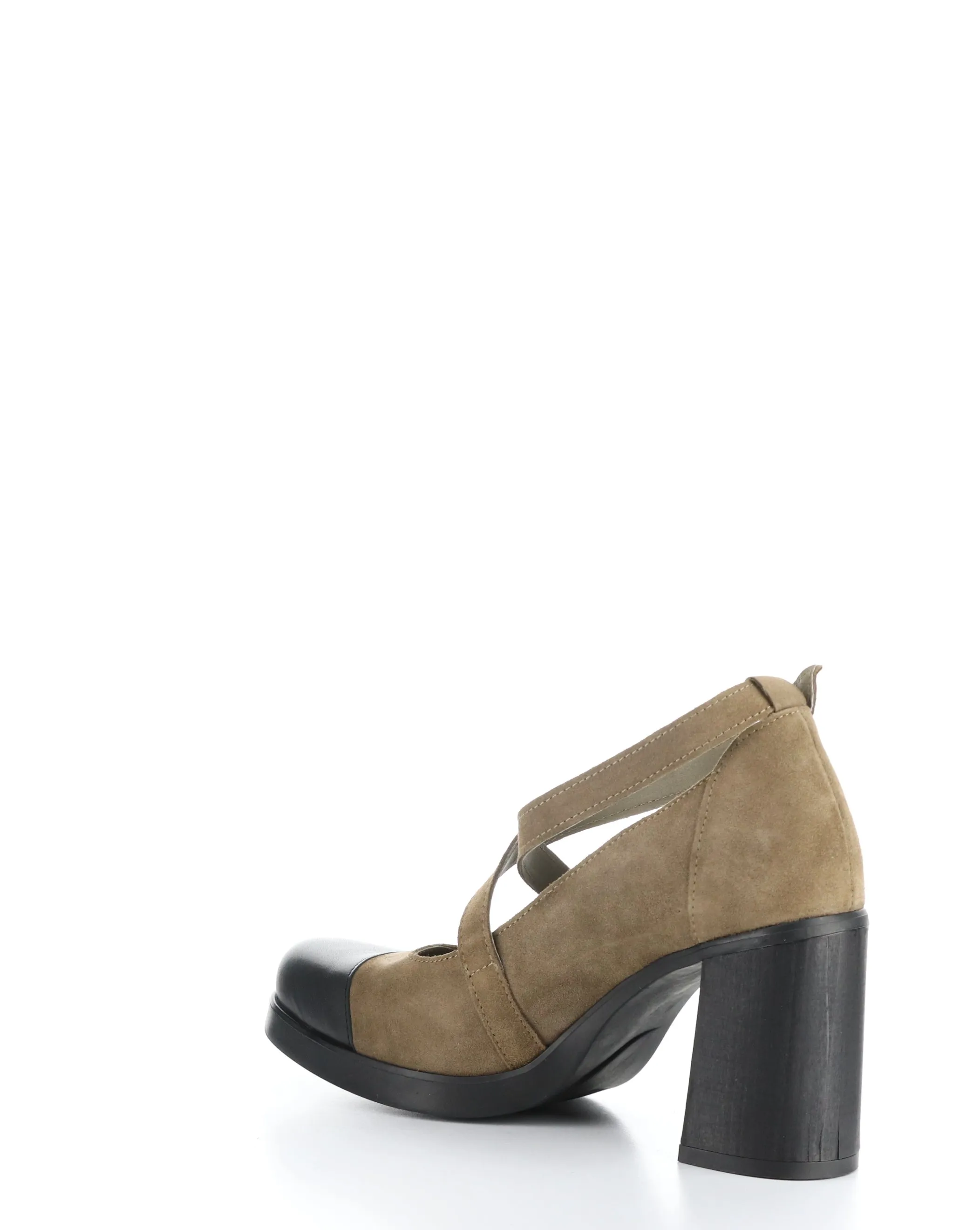 SLIV993FLY 001 BLACK/TAUPE Round Toe Shoes