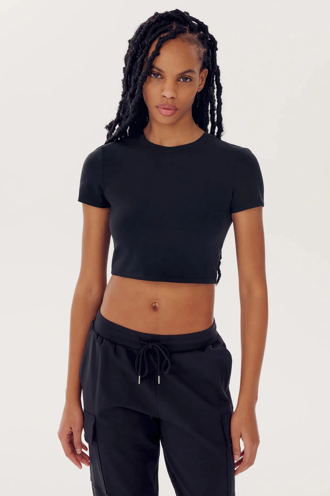 Splits 59 Airweight Short Sleeve Crop | Black