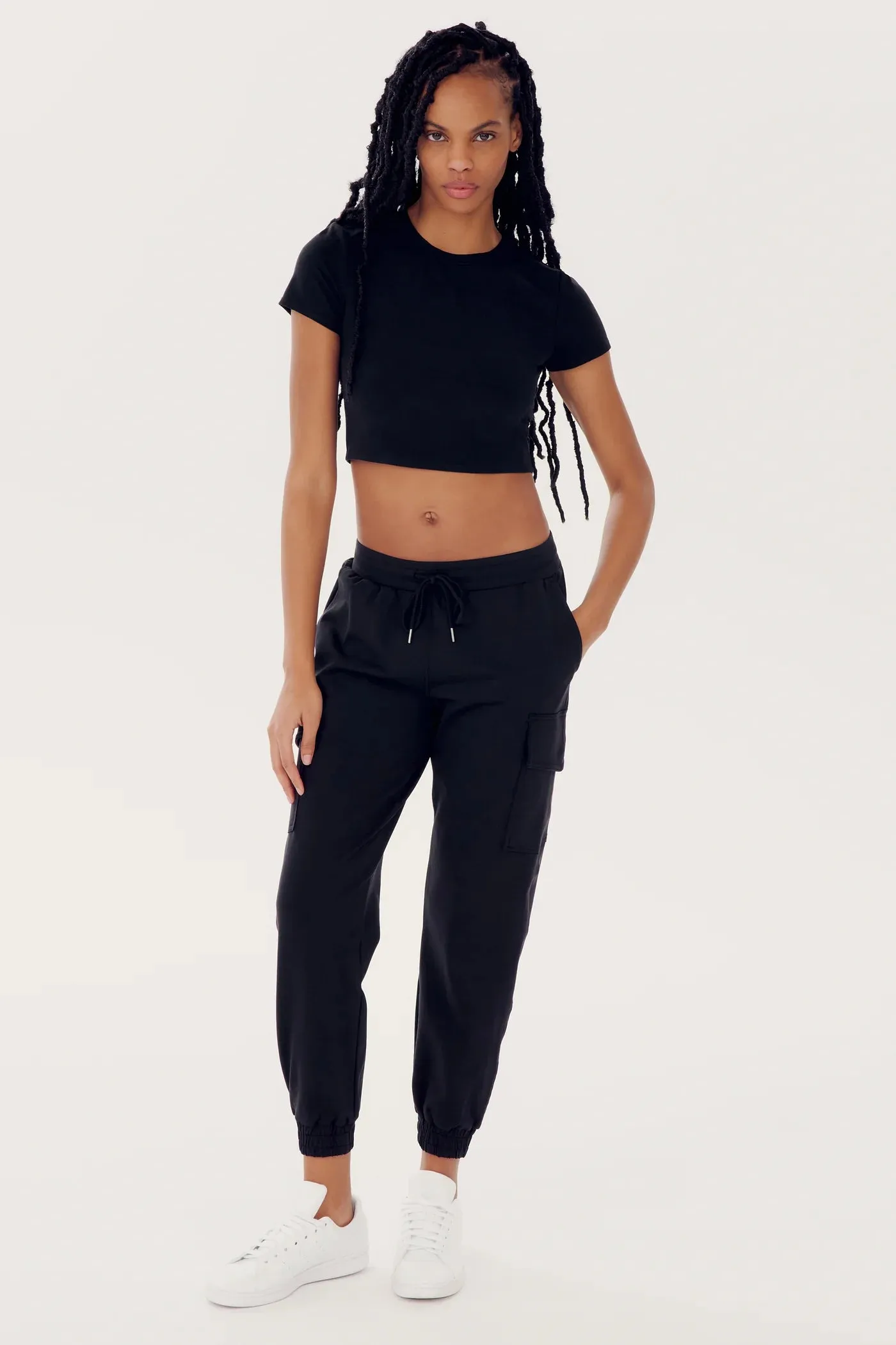 Splits 59 Airweight Short Sleeve Crop | Black