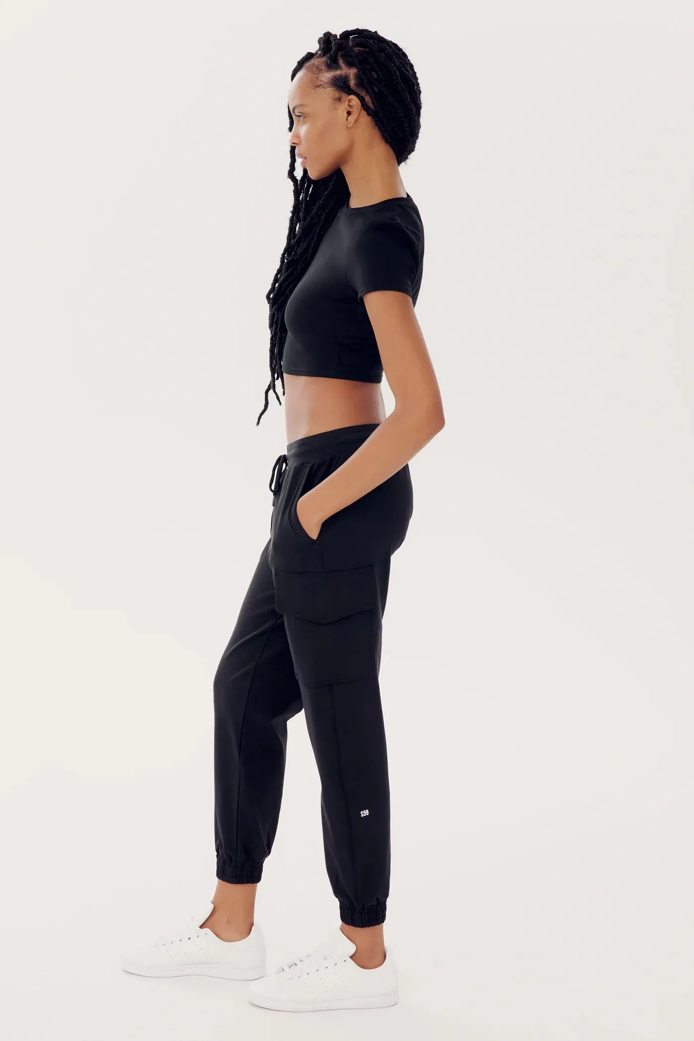 Splits 59 Airweight Short Sleeve Crop | Black