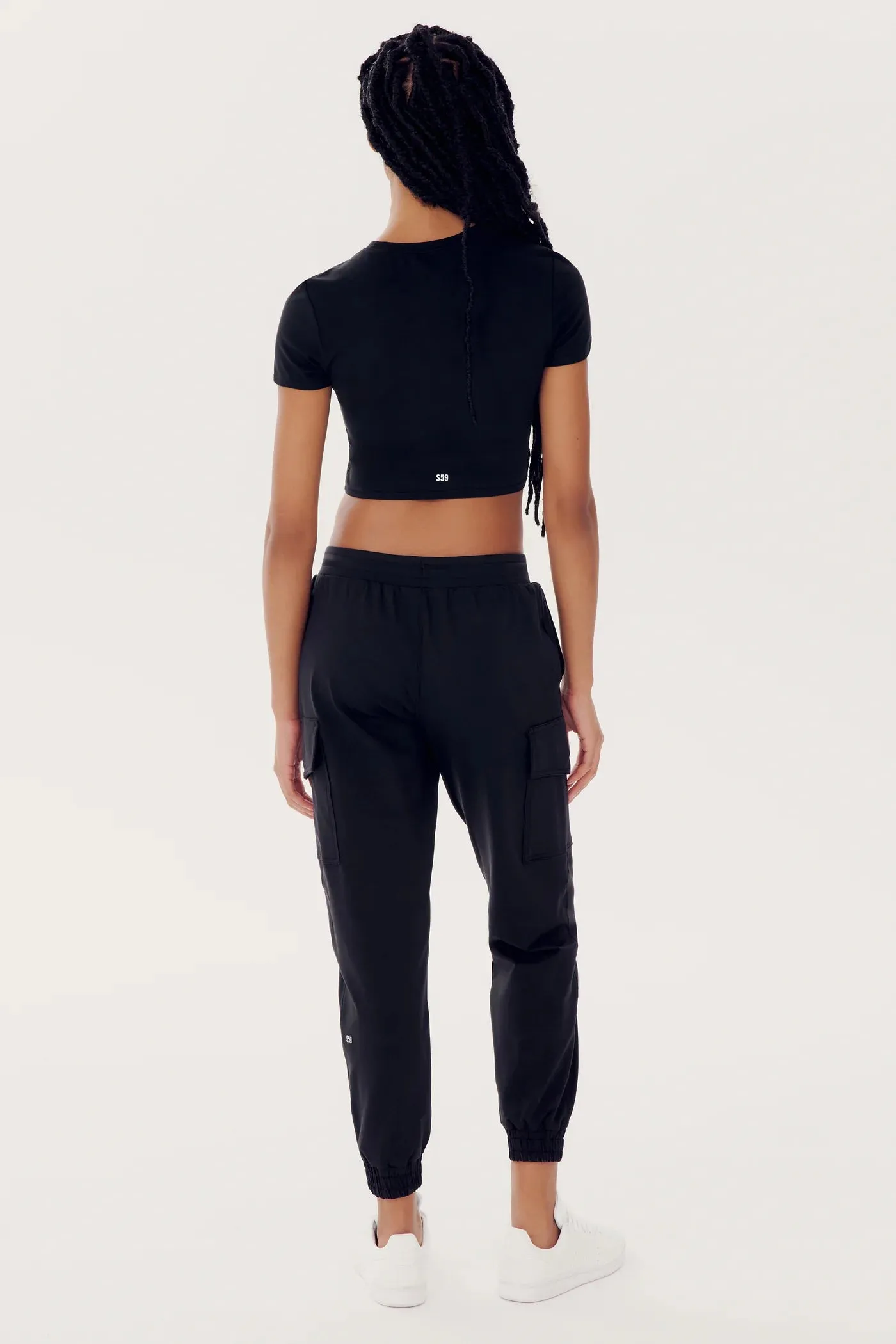 Splits 59 Airweight Short Sleeve Crop | Black