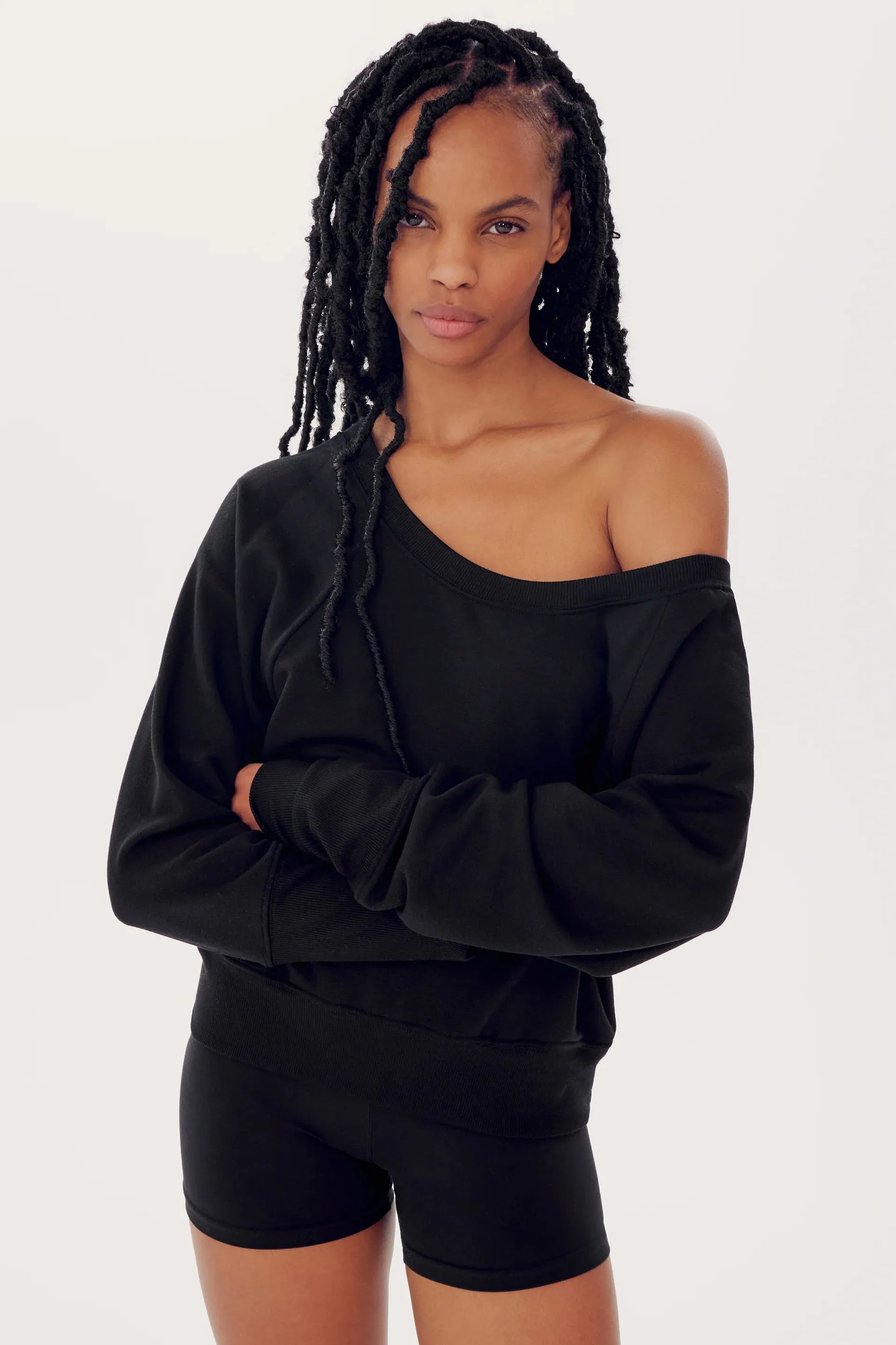 Splits 59 Indy dolman Fleece Sweatshirt | Black