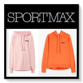 SPORT MAX  |Unisex Blended Fabrics Street Style Long Sleeves Plain