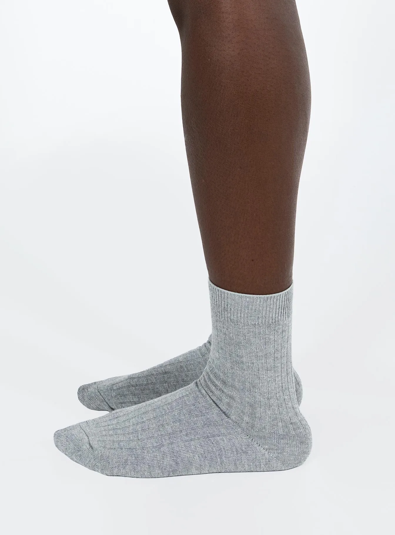 Sports Crew Ribbed Socks Grey