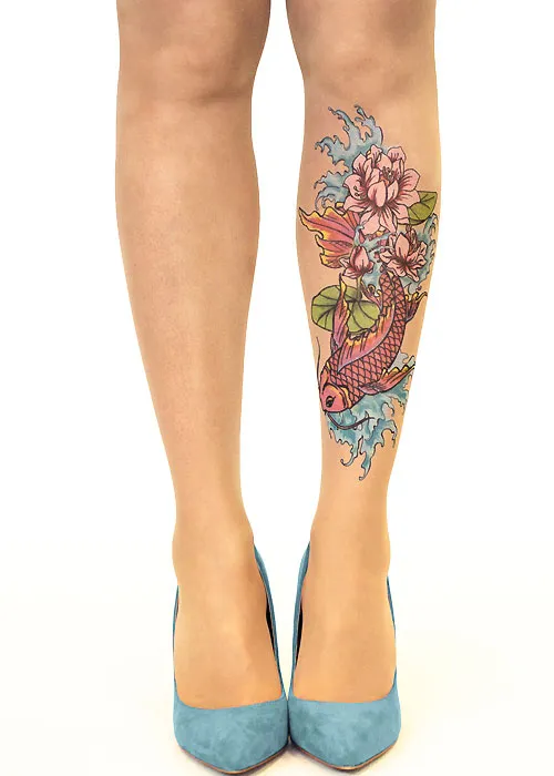 Stop And Stare Fish N Flowers Tights ()