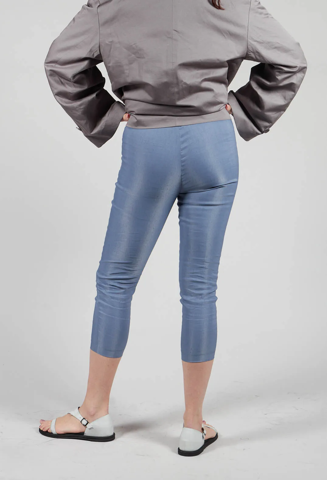 Straight Leggings in Steel Blue