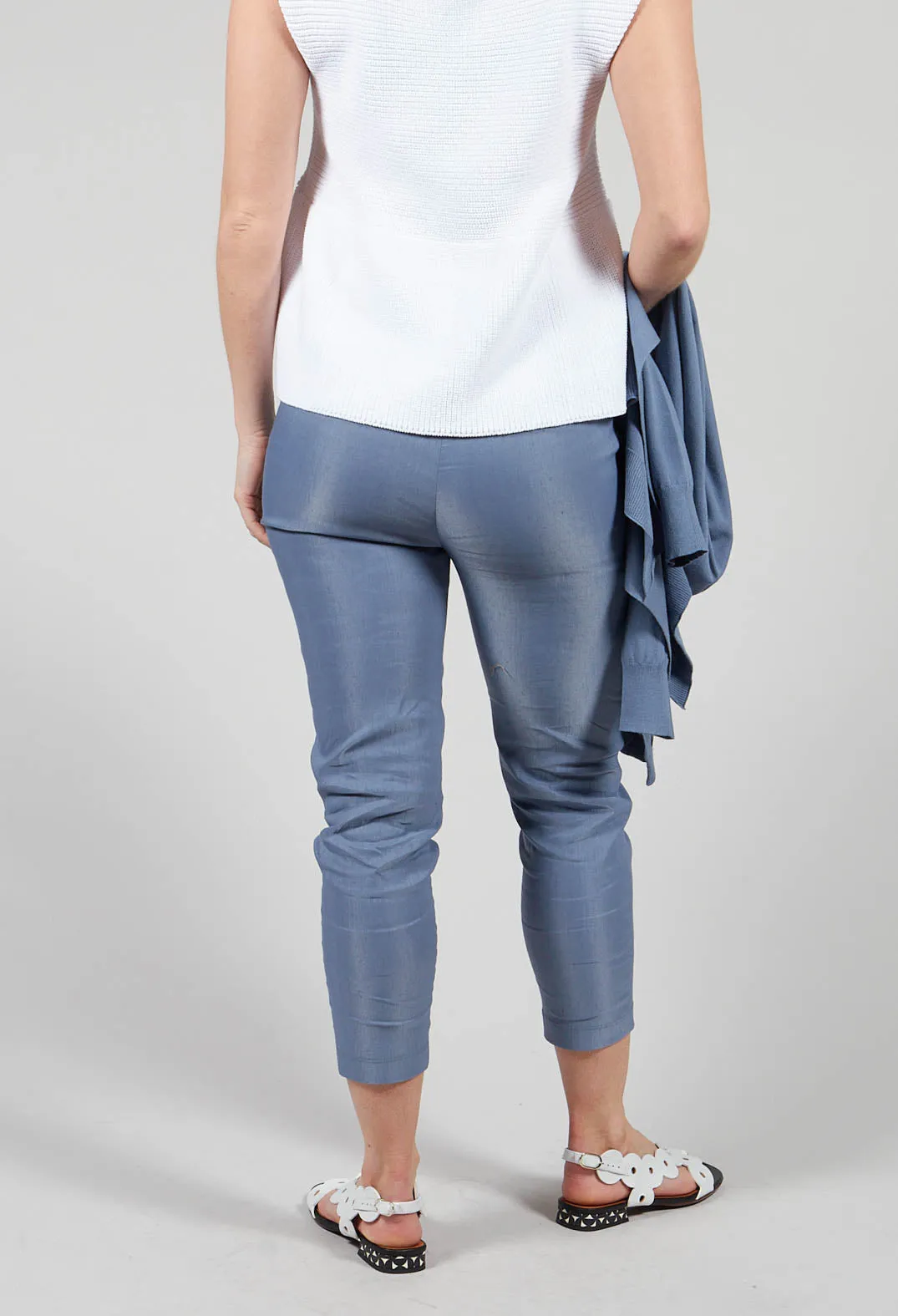 Straight Leggings in Steel Blue