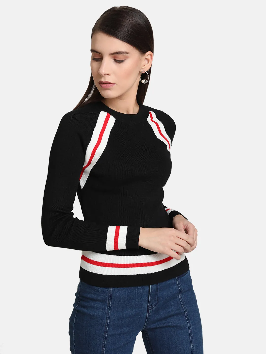 Stripe Detail Pullover