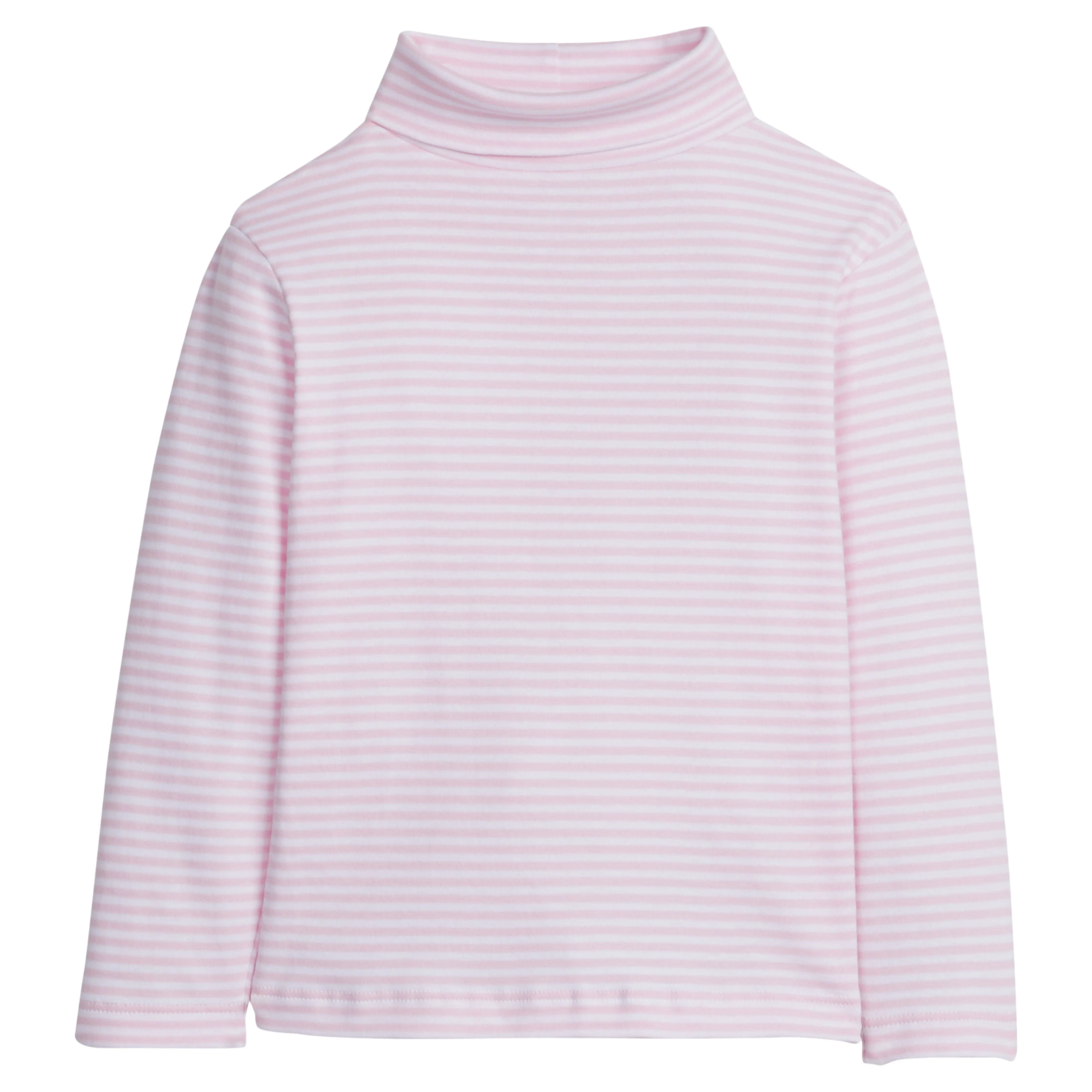 Striped Turtleneck - Light Pink