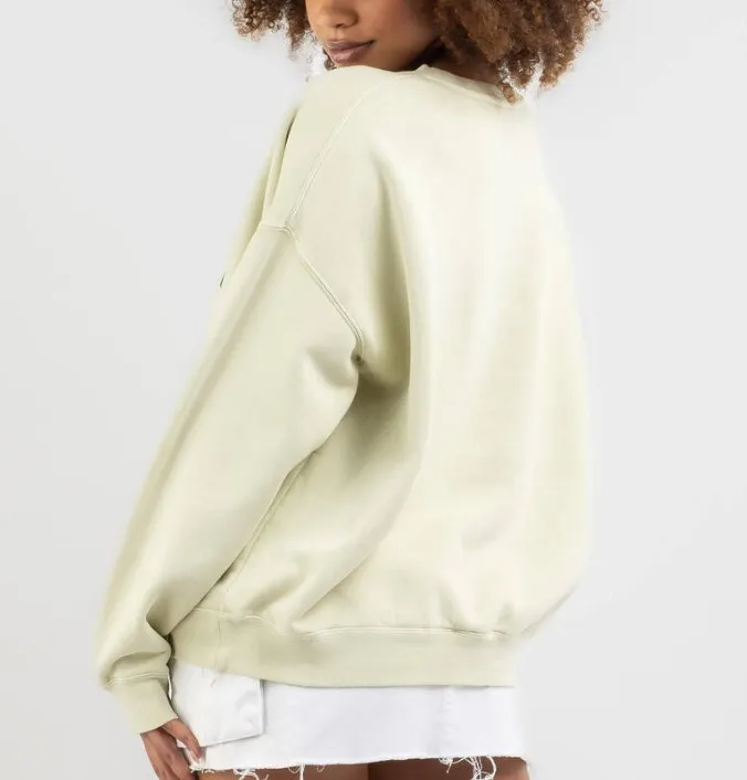 STUSSY  |Crew Neck Street Style Long Sleeves Cotton Oversized Logo