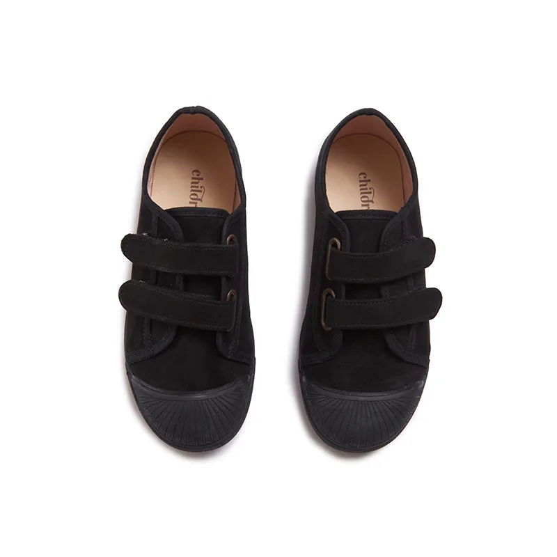 Suede Double Sneakers in Black