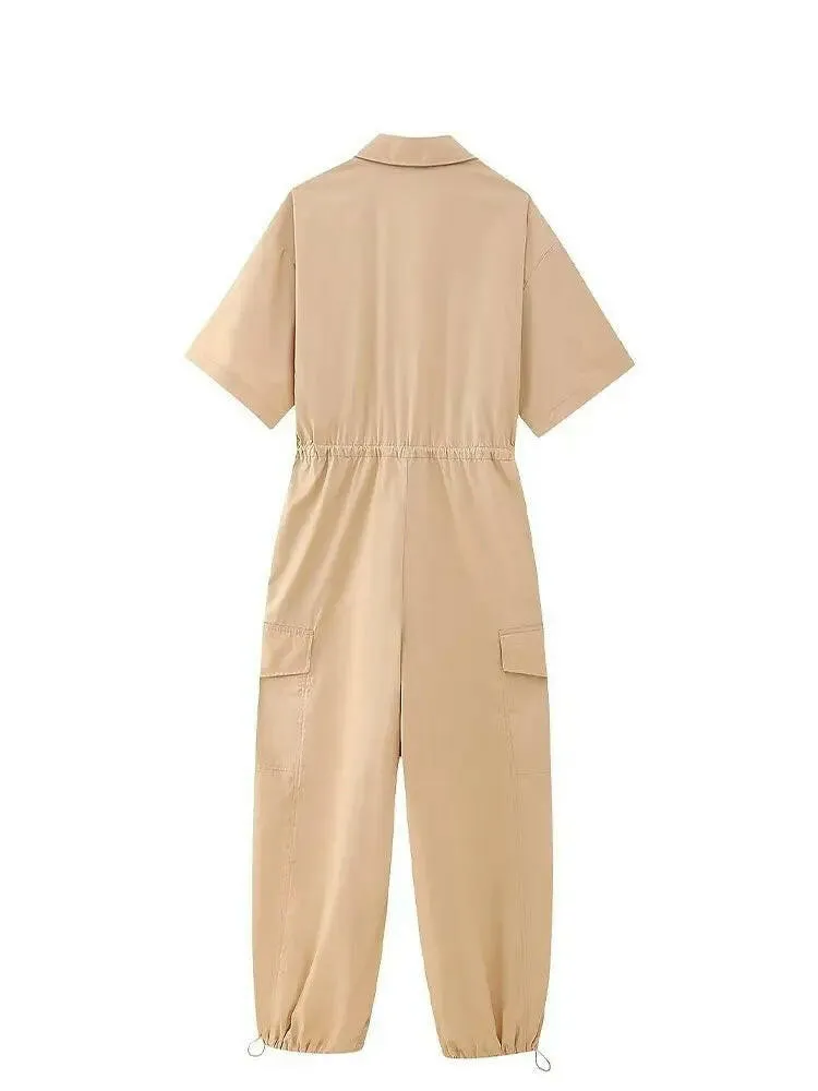 Summer Women's Cargo Jumpsuit Streetwear