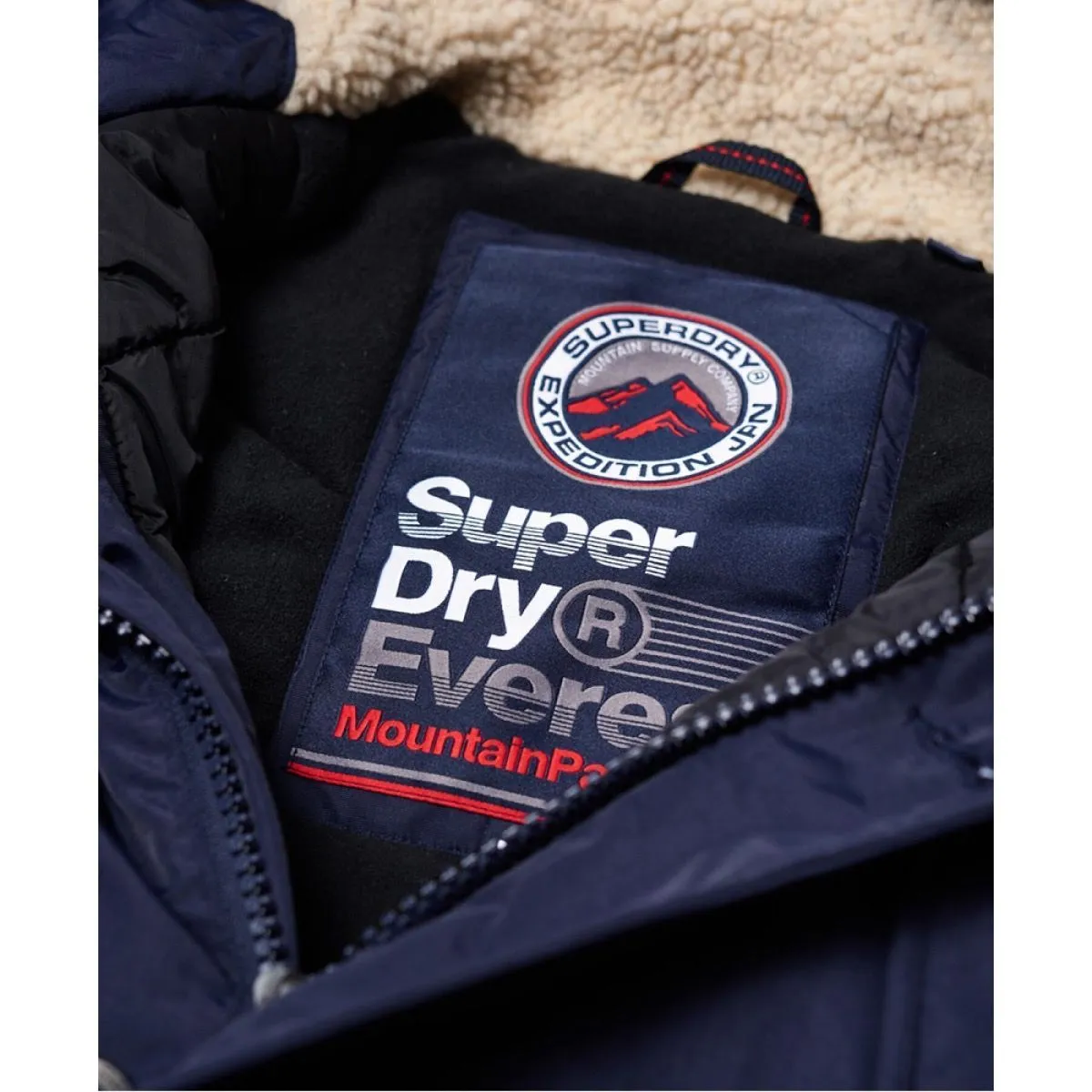 Superdry Hooded Everest Puffer Jacket 11S Navy