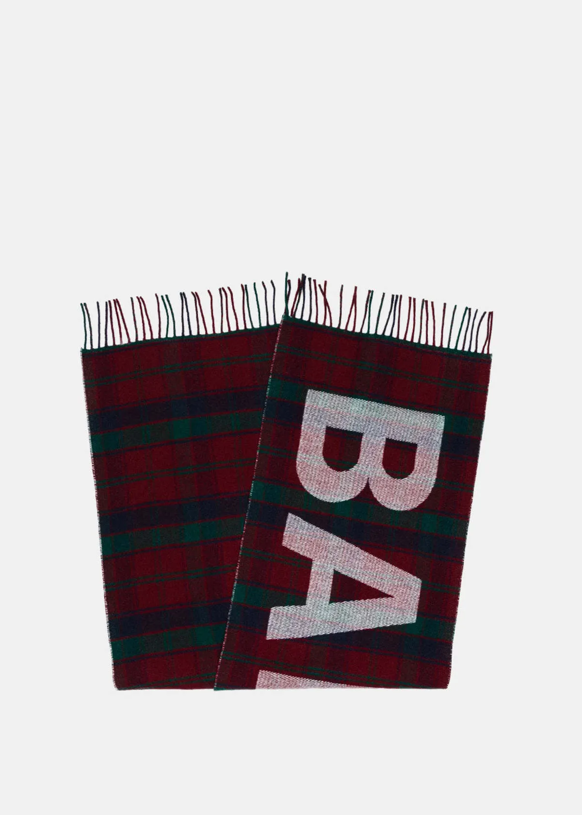 Tartan Logo Scarf - Burgundy