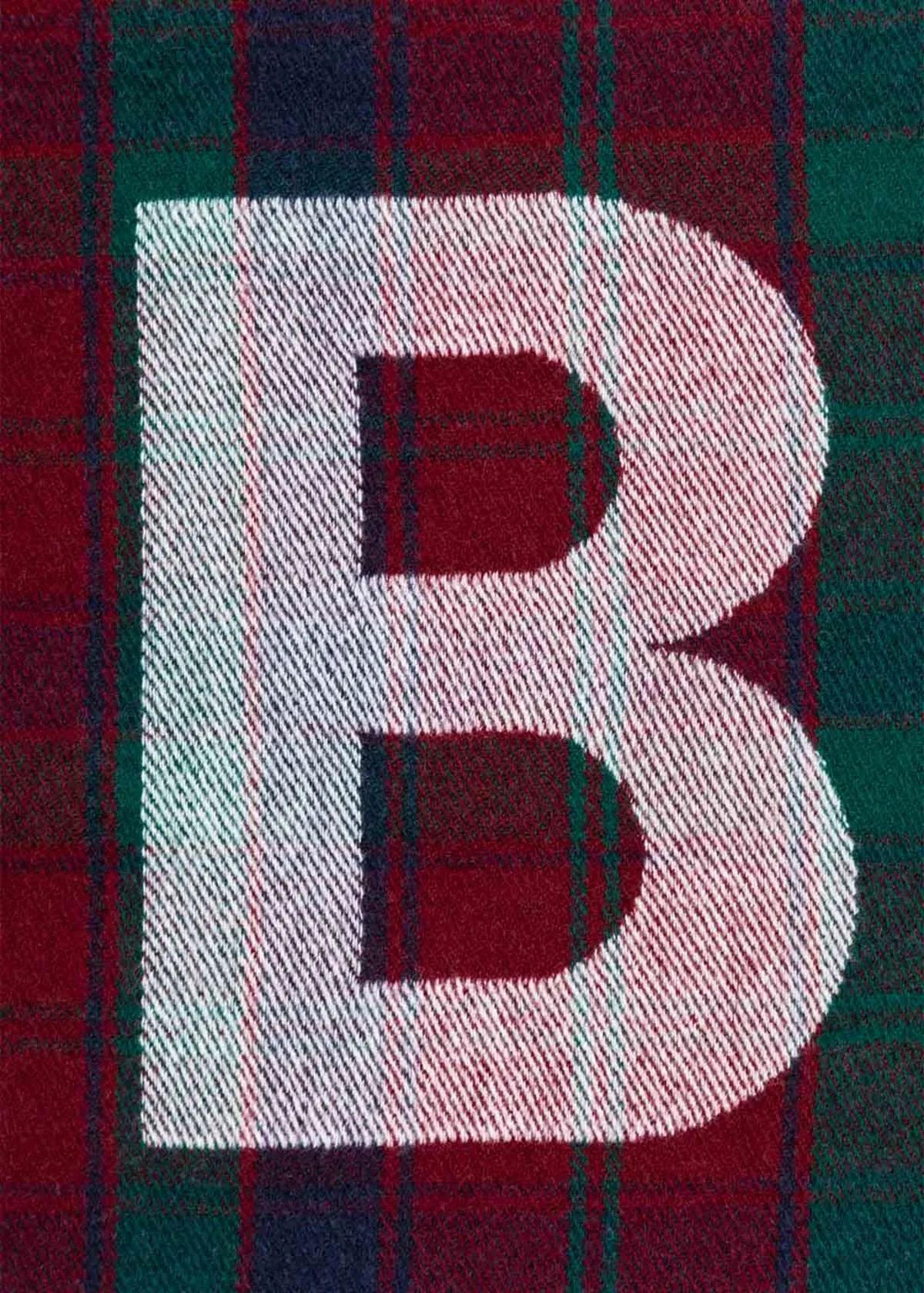 Tartan Logo Scarf - Burgundy