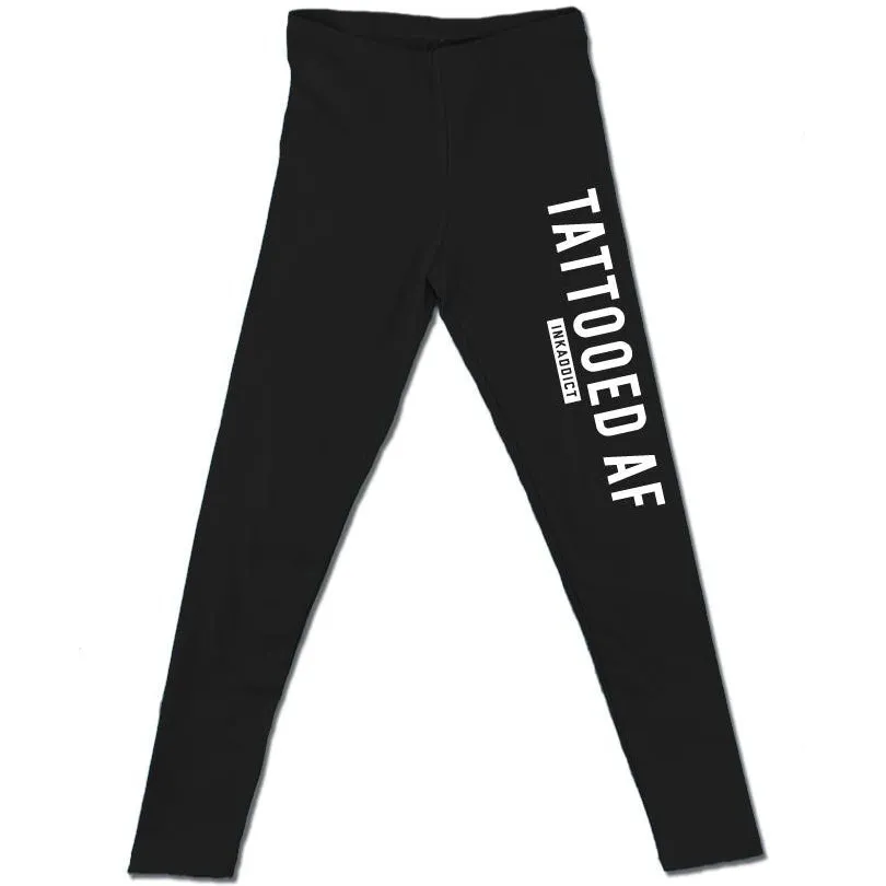 Tattooed AF Women's Black Leggings