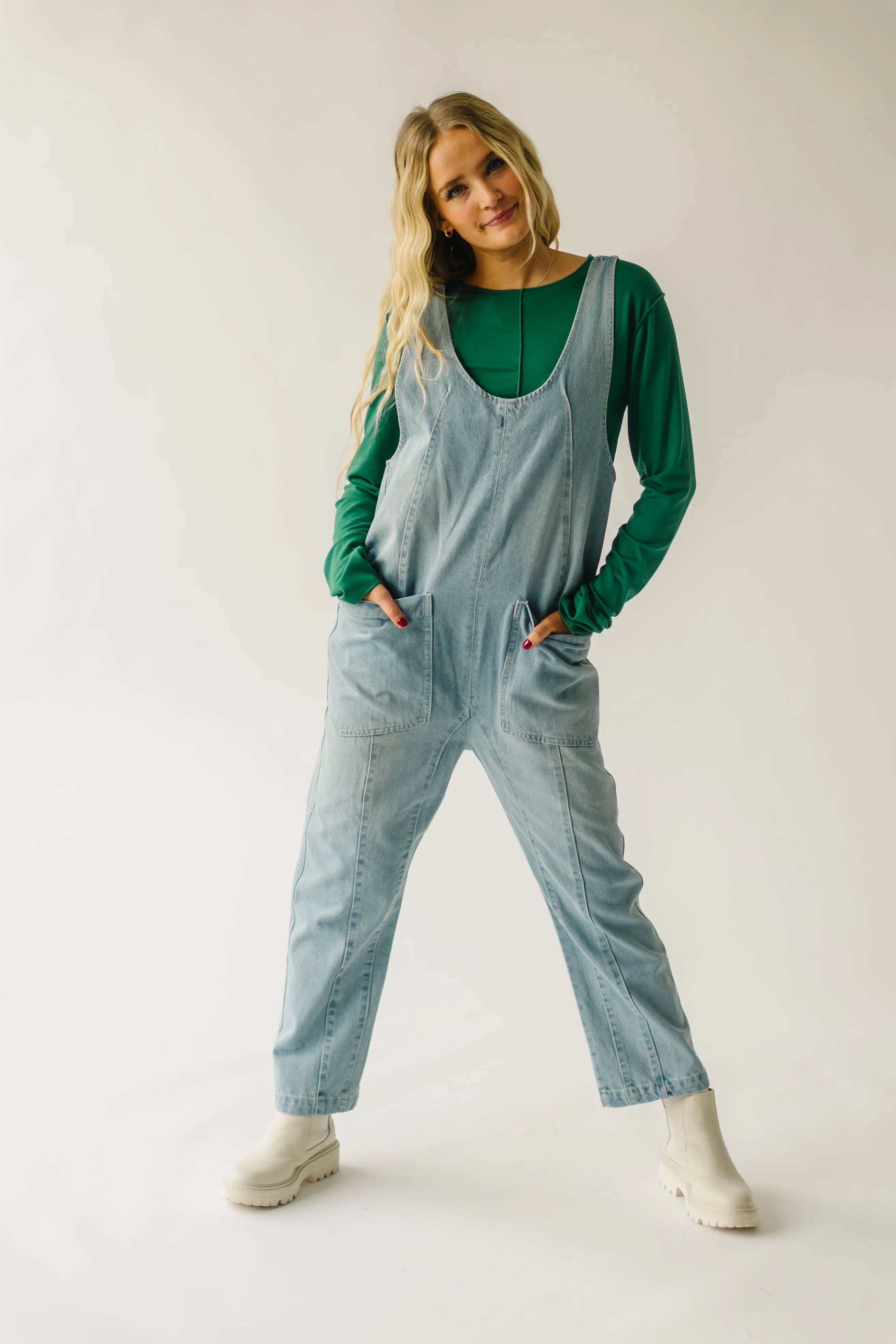 The Beckman Denim Overall in Light Blue