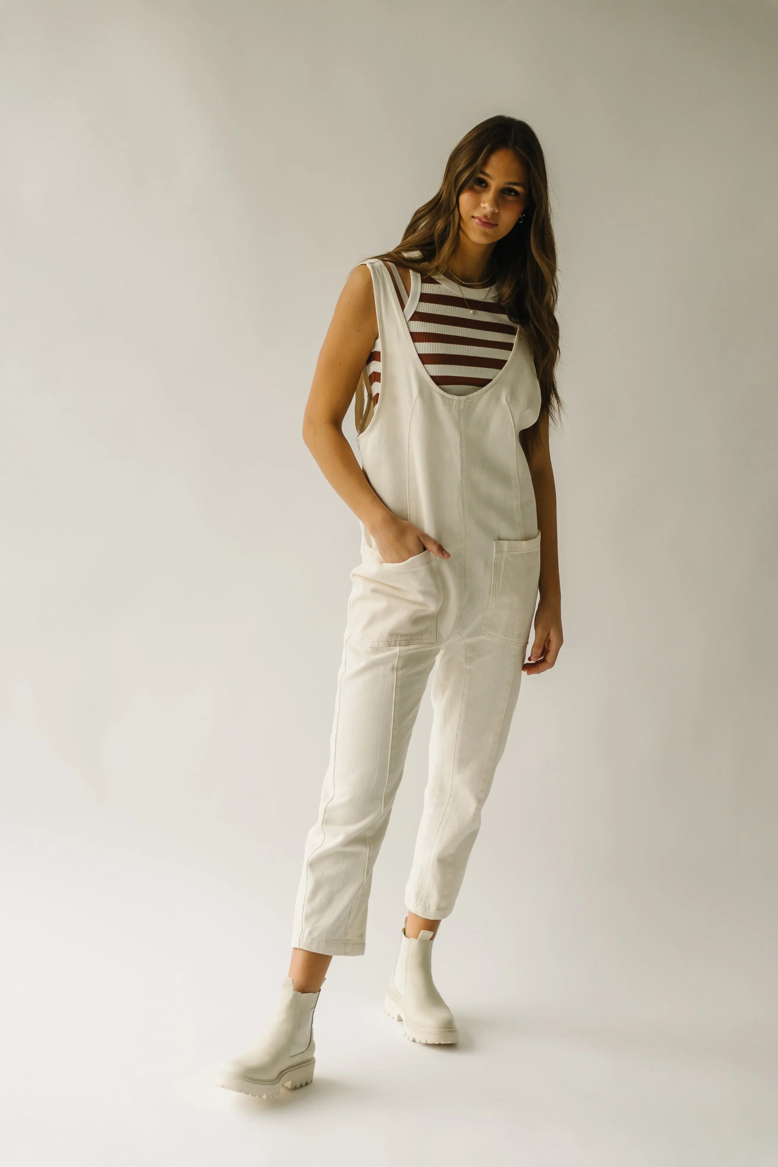 The Beckman Denim Overall in Natural