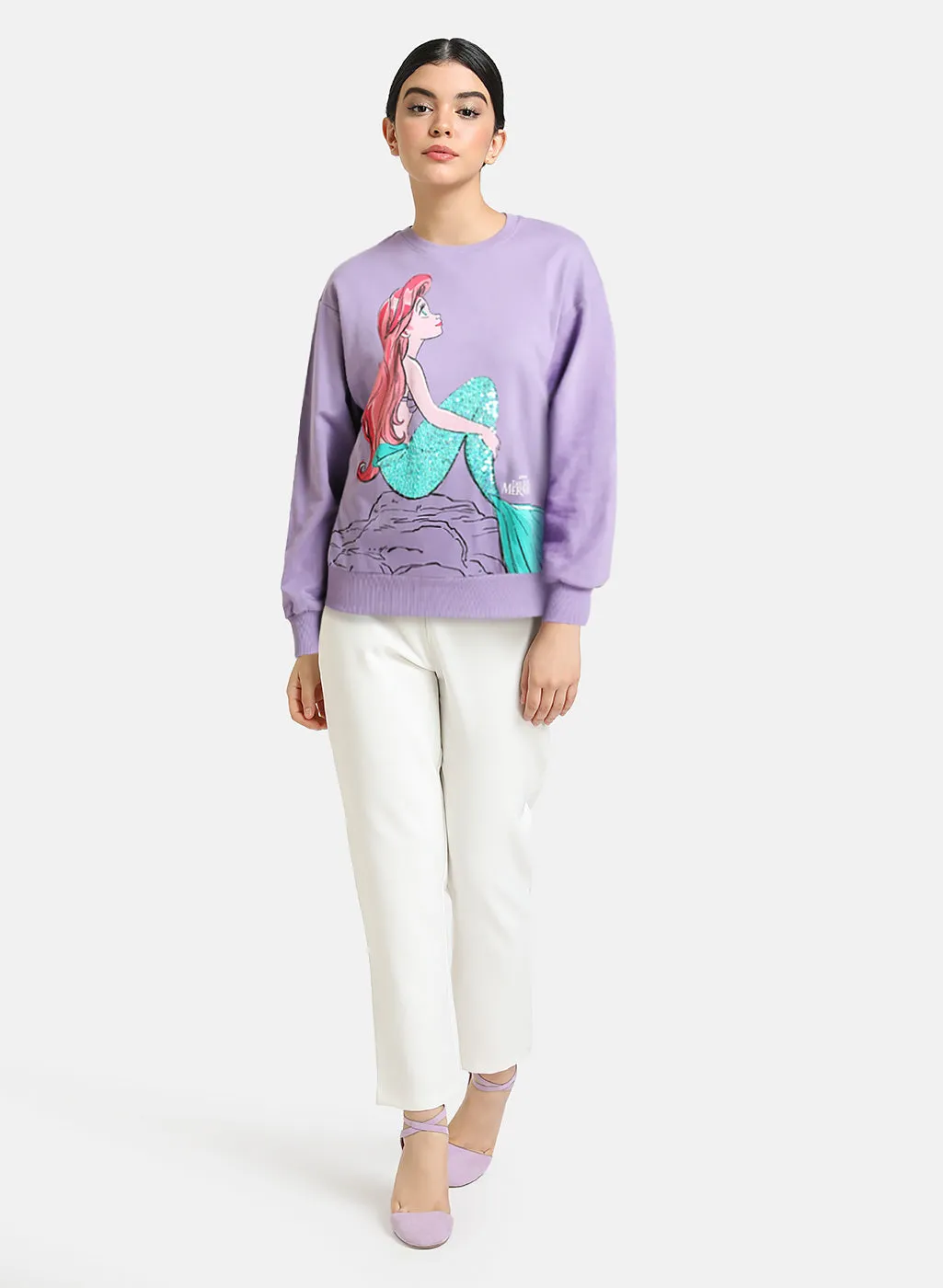 The Little Mermaid Disney Printed  Sweatshirt