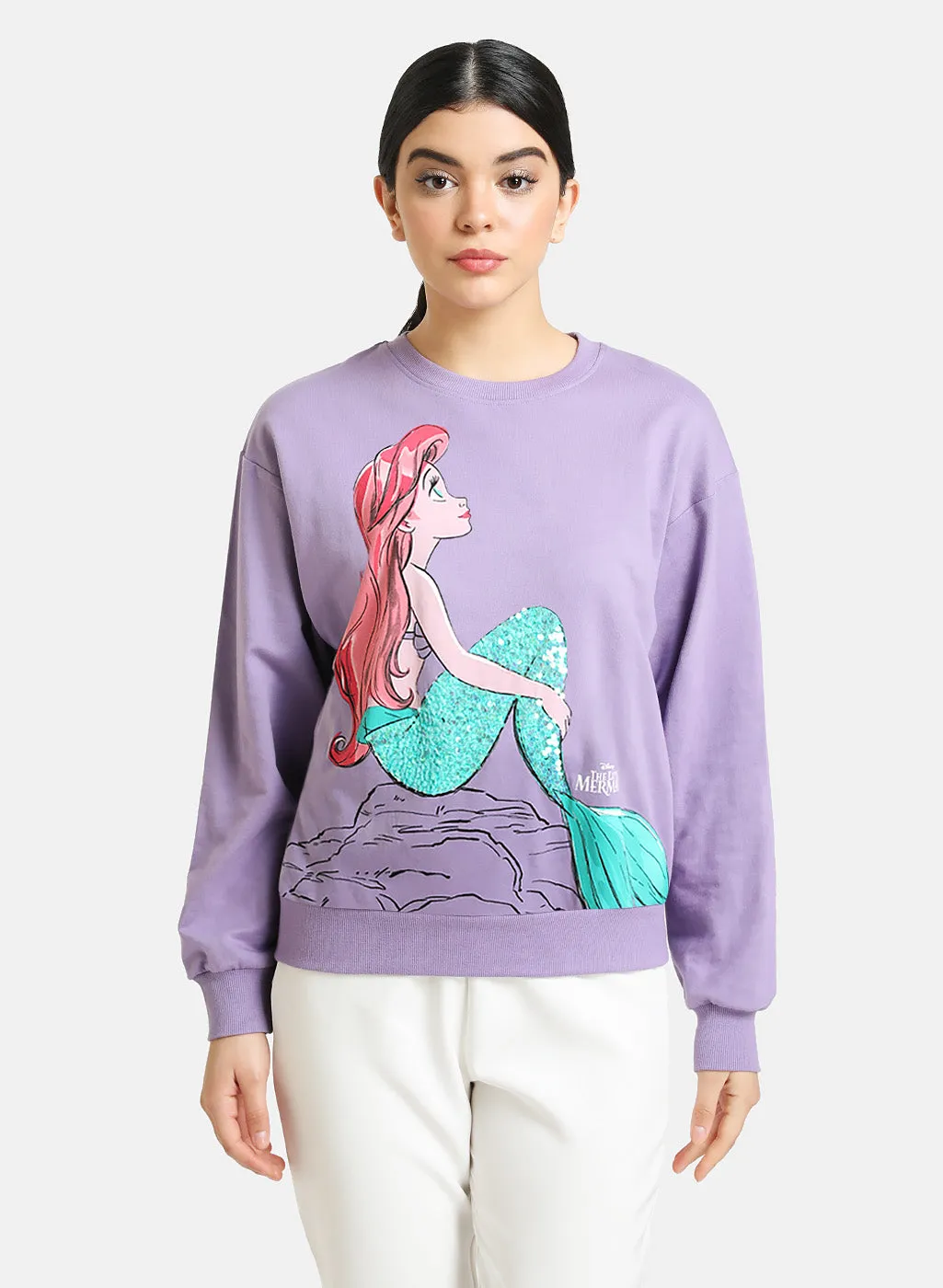 The Little Mermaid Disney Printed  Sweatshirt