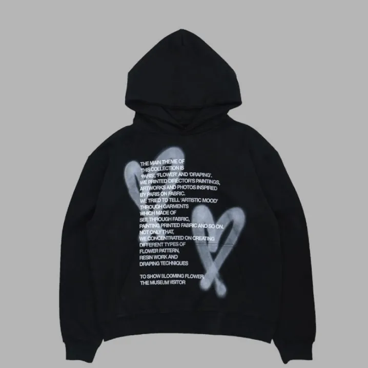 THE MUSEUM VISITOR  |Heart Unisex Street Style Long Sleeves Plain Oversized