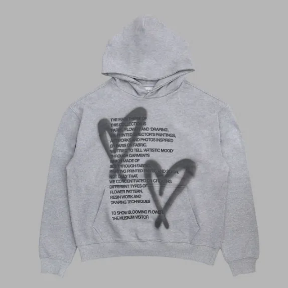 THE MUSEUM VISITOR  |Heart Unisex Street Style Long Sleeves Plain Oversized