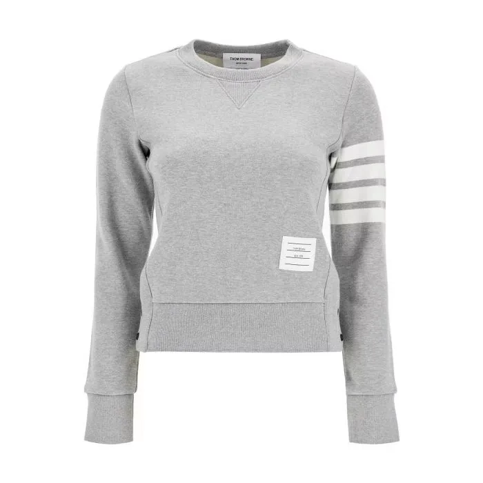 THOM BROWNE  |Crew Neck Stripes Unisex Street Style Long Sleeves Plain