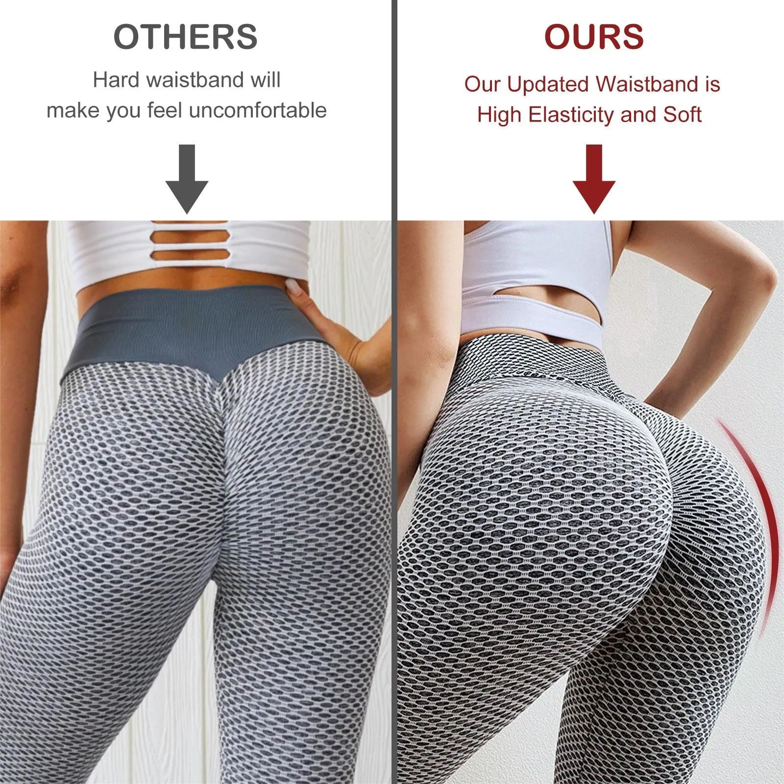 TIK Tok Leggings Women Butt Lifting Workout Tights Sports High Waist Yoga Pants