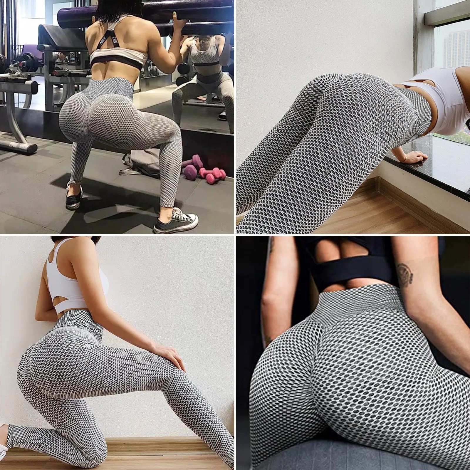 TIK Tok Leggings Women Butt Lifting Workout Tights Sports High Waist Yoga Pants