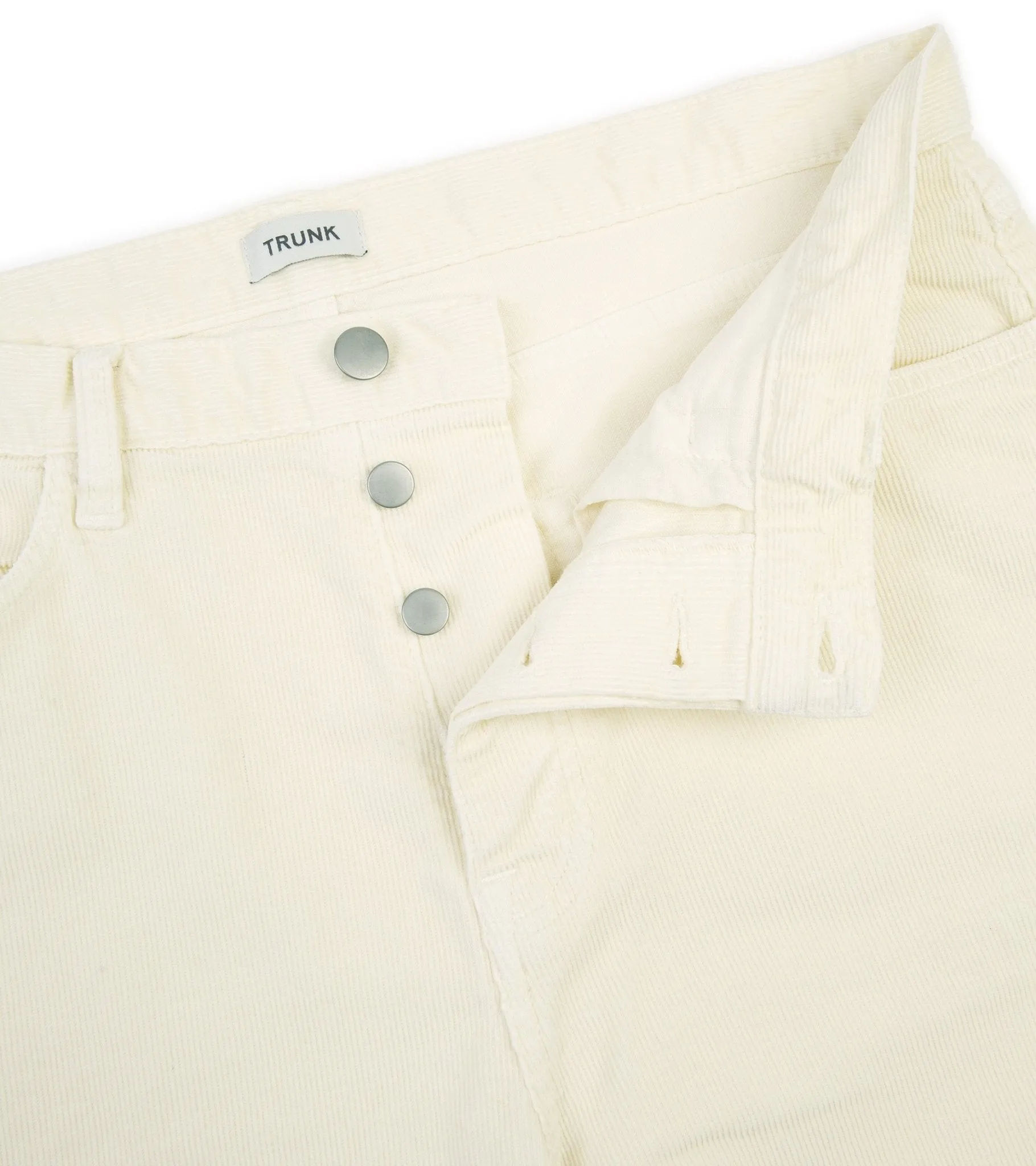 Trunk Duke Corduroy 5 Pocket Trousers: Off White