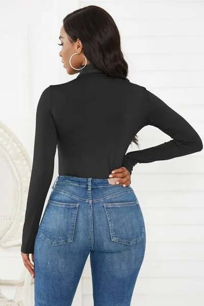 Turtleneck Long Sleeve Bodysuit