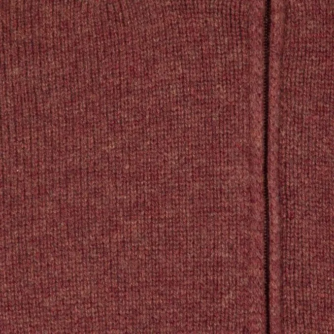 TURTLENECK ZIP WOOL BLEND Man Bordeaux