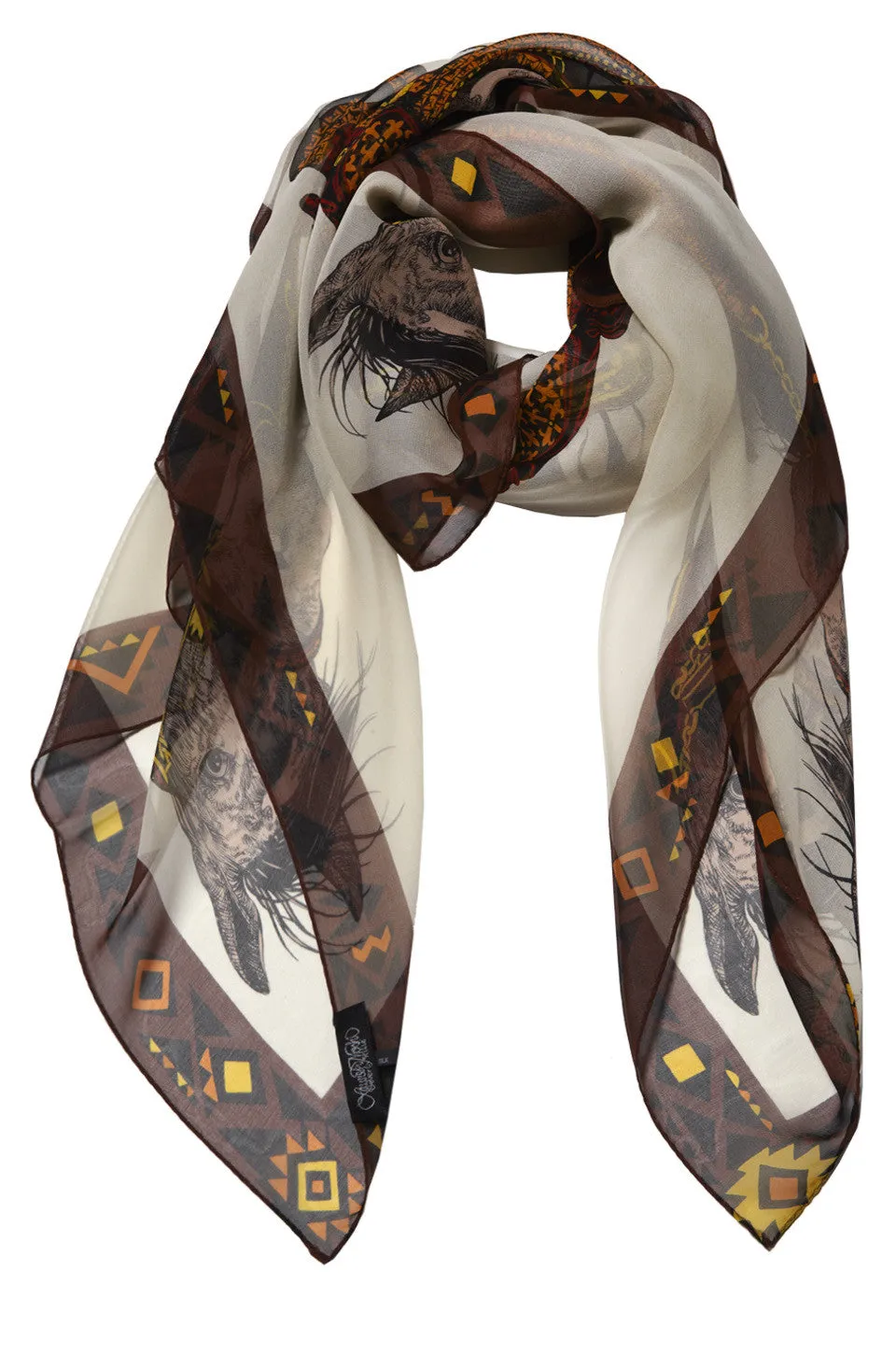 Victoria Horse Silk Chiffon Scarf