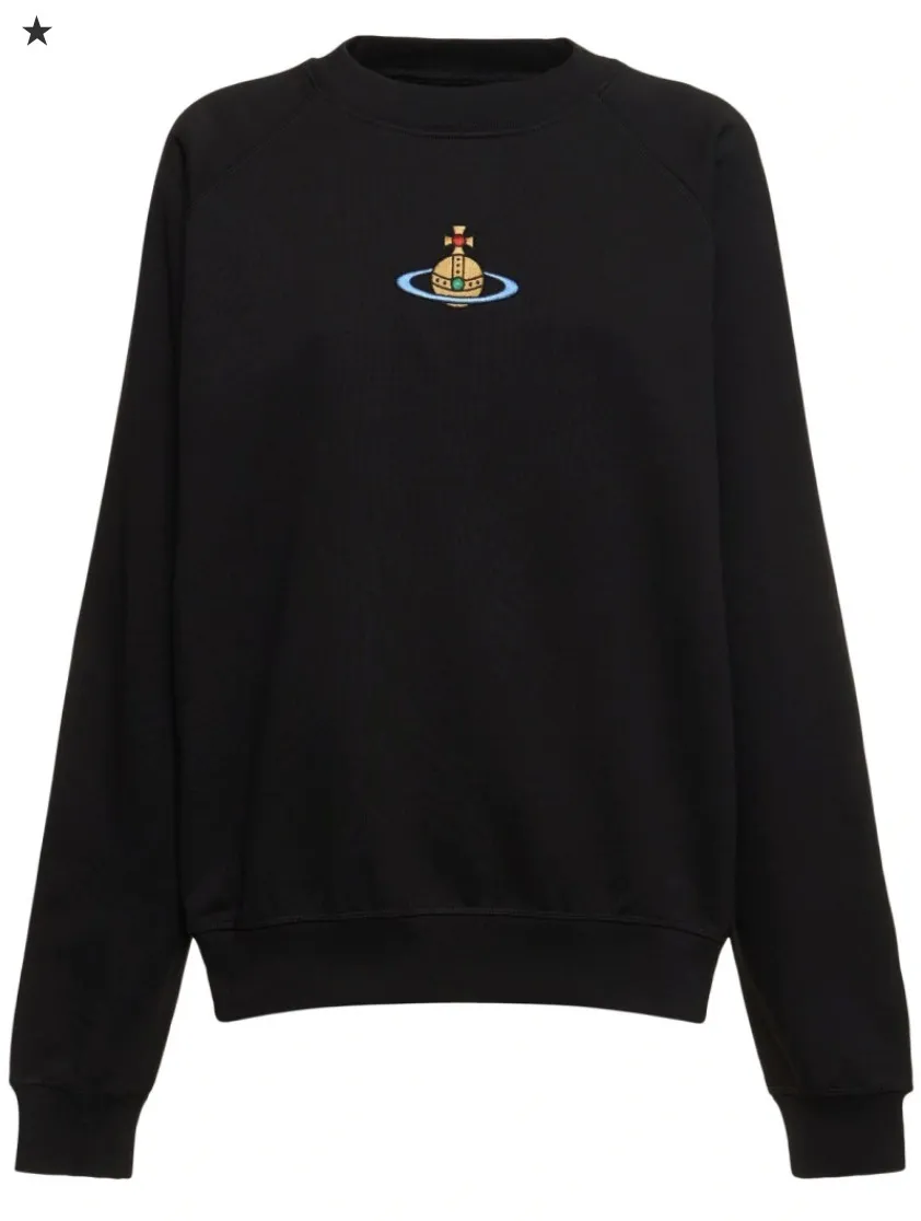 Vivienne Westwood  |Crew Neck Unisex Sweat Street Style Long Sleeves Cotton Midi