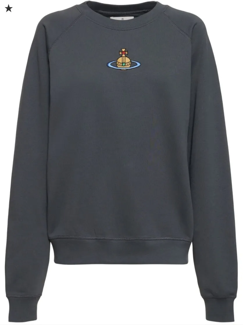 Vivienne Westwood  |Crew Neck Unisex Sweat Street Style Long Sleeves Cotton Midi