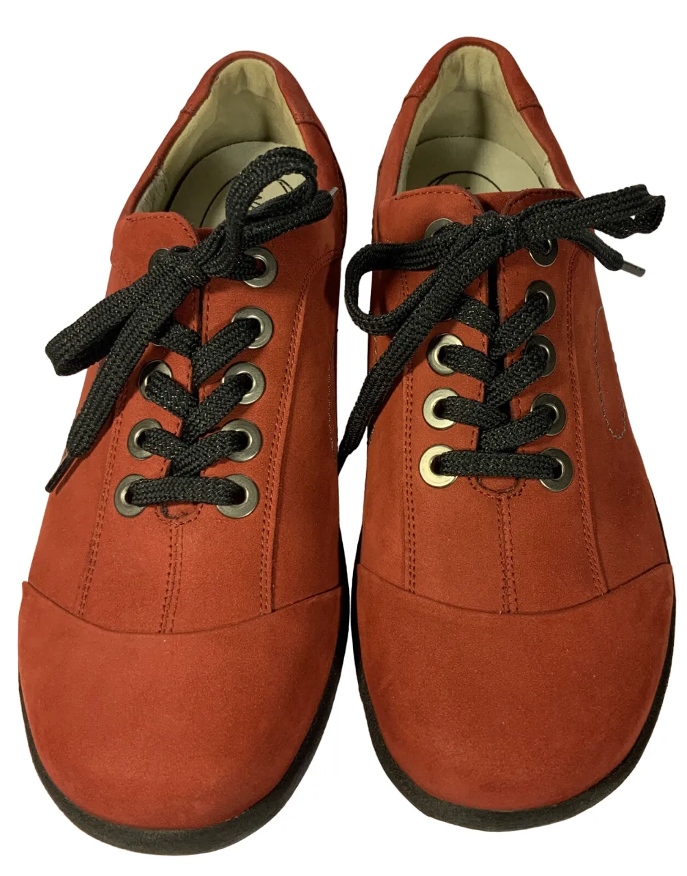 Waldlaufer Luftpolster Weite Comfort Shoes UK 4.5 US 6.5 6 1/2 Red Suede Nubuck